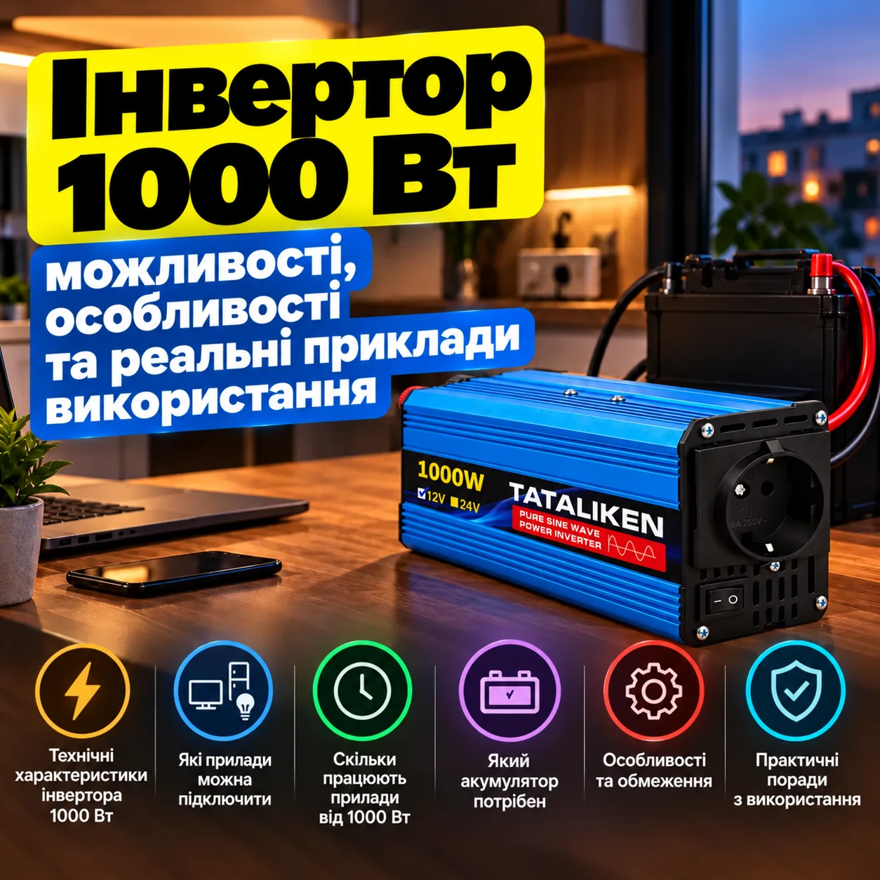 Інвертор 1000 Вт: що потягне, а що ні