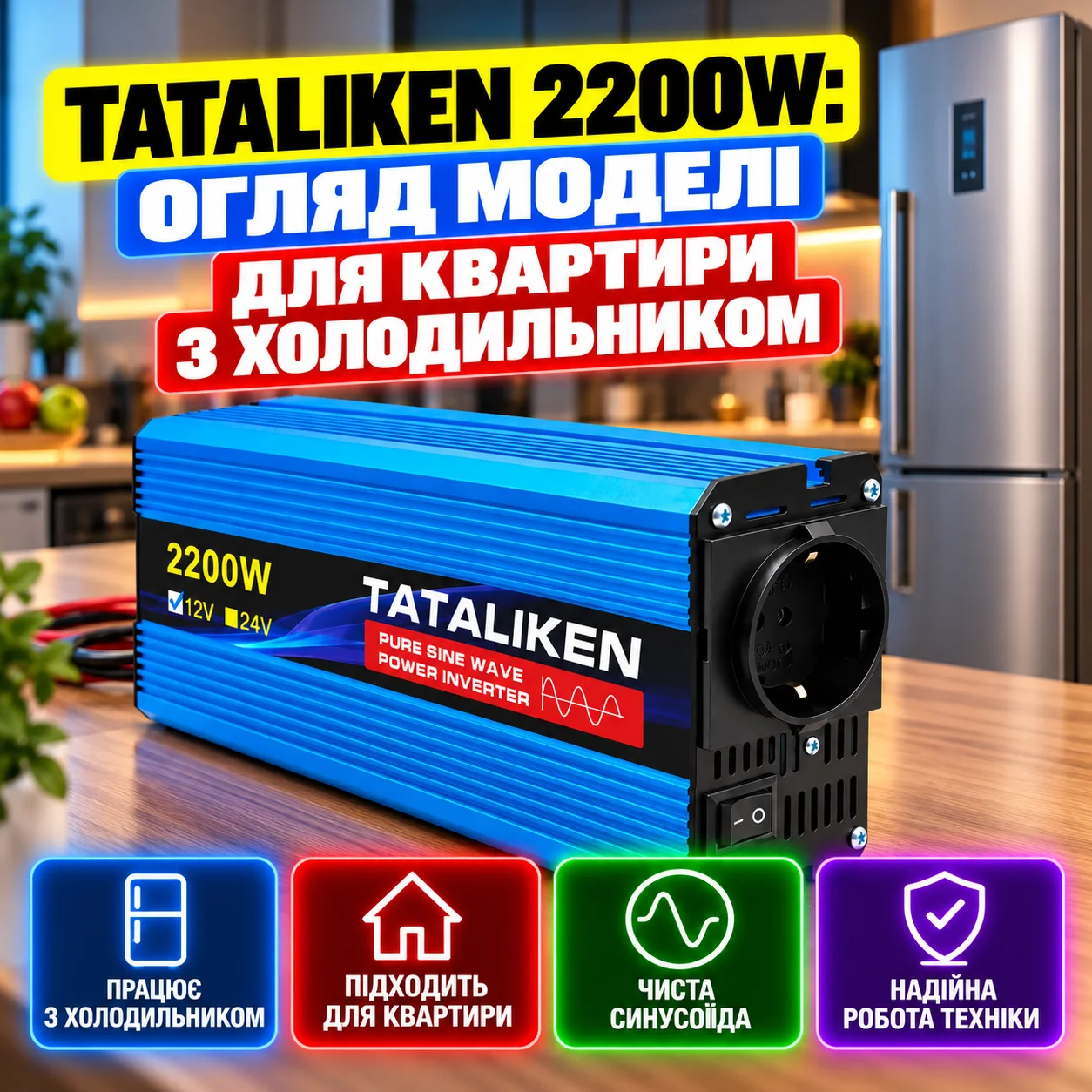 Інвертор TATALIKEN 2200W (Таталікен 2200) для квартири