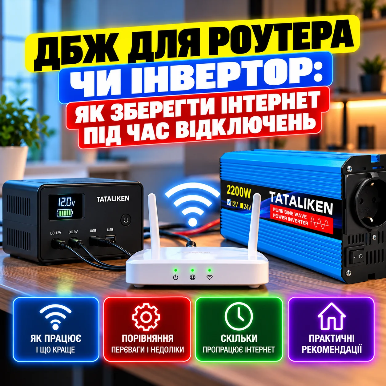 ДБЖ для роутера чи інвертор: як зберегти інтернет під час відключень